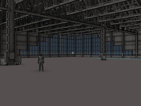 Warehouse Interior 4 - Textured 3D Model