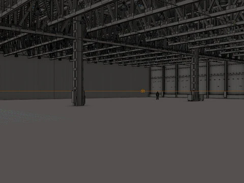 Warehouse Interior 4 - Textured 3D Model