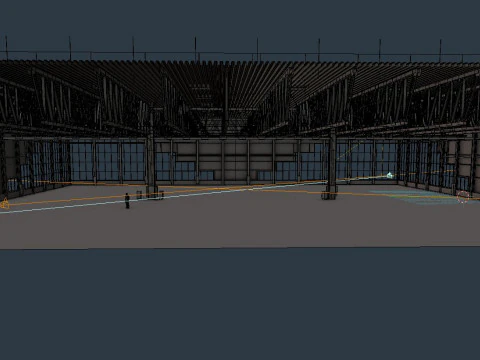 Warehouse Interior 4 - Textured 3D Model