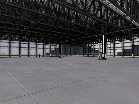 Warehouse Interior 4 - Textured 3D Model