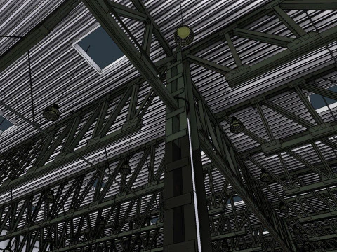 Warehouse Interior 4 - Textured 3D Model