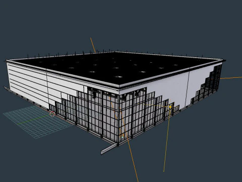 Warehouse Interior 4 - Textured 3D Model