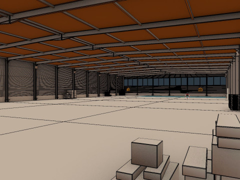Warehouse Interior 5 3D-Modell