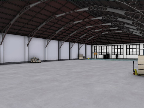 Warehouse Interior 7 3D-Modell