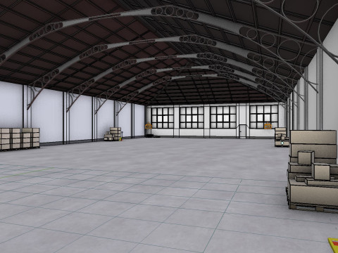 Warehouse Interior 7 3D-Modell