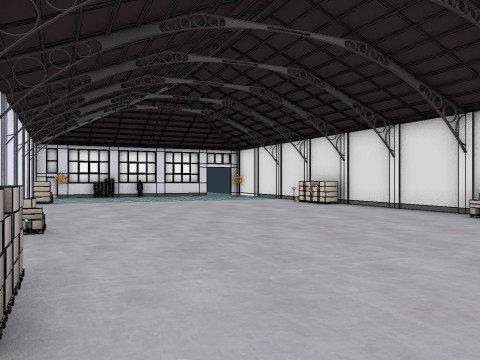 Warehouse Interior 7 3D-Modell