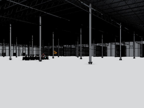 Warehouse Interior 10 3D Model