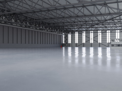 Airplane Hangar Interior 2 Modelo 3D