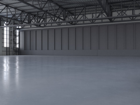 Airplane Hangar Interior 2 Modelo 3D
