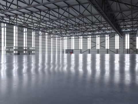 Airplane Hangar Interior 2 Modelo 3D