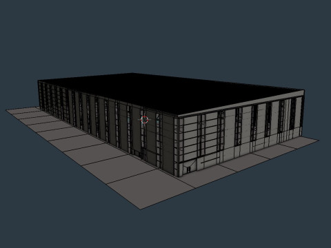 Airplane Hangar Interior 2 Modelo 3D