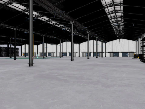 Warehouse Interior 11 3D Model