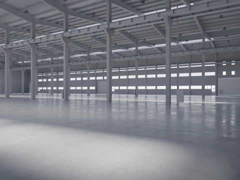 Factory Hall Interior 5 3D Model