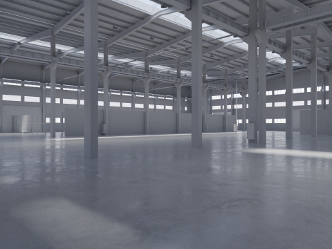 Factory Hall Interior 5 3D-Modell