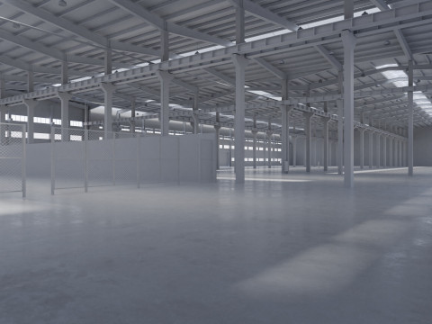 Factory Hall Interior 5 3D-Modell