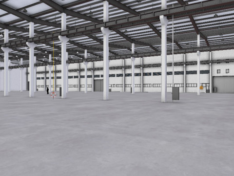 Factory Hall Interior 5 3D-Modell