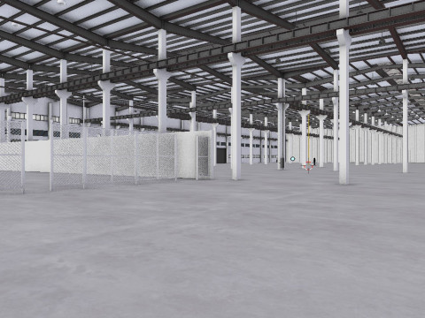 Factory Hall Interior 5 3D-Modell