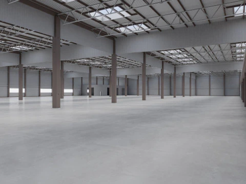 Wnętrze hali fabrycznej 7 Model 3D