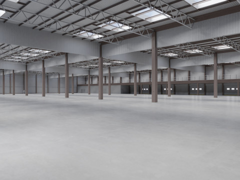 Factory Hall Interior 7 3D-Modell