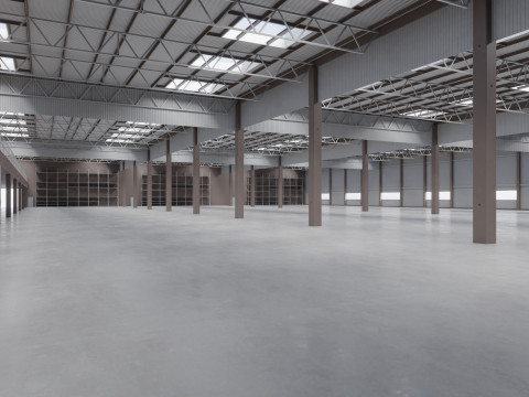 Factory Hall Interior 7 3D-Modell