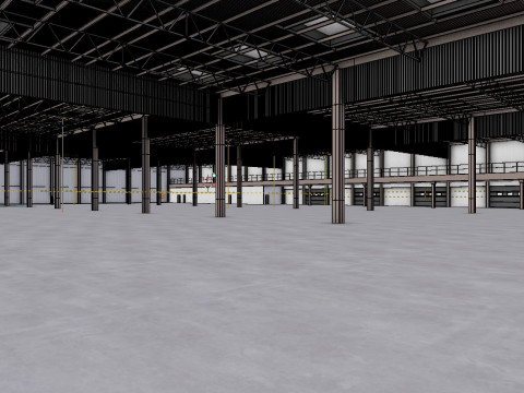 Factory Hall Interior 7 3D-Modell