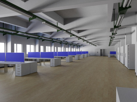 Office Interior 1 3D Model