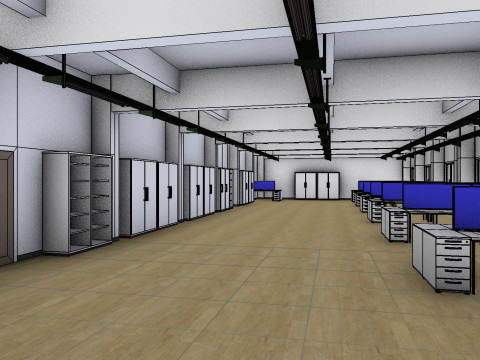 Office Interior 1 3D Model