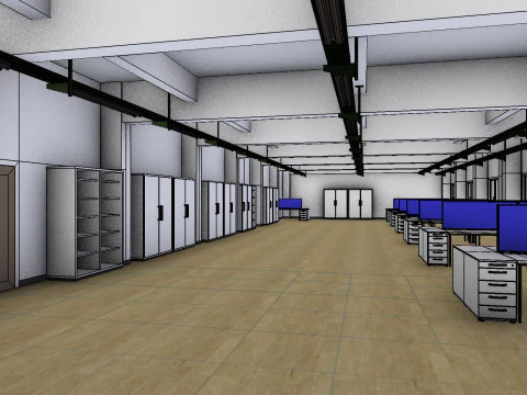 Office Interior 1 3D Model