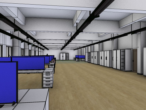 Office Interior 1 3D Model