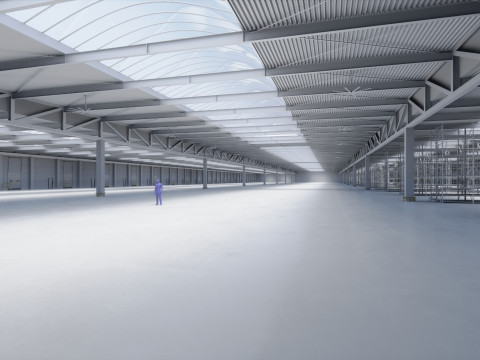Industrial Warehouse Interior 1 3D-Modell