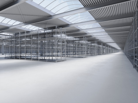 Industrial Warehouse Interior 1 3D Модель