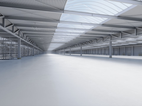Industrial Warehouse Interior 1 3D Модель