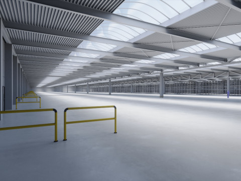 Industrial Warehouse Interior 1 3D Модель