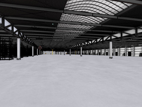 Industrial Warehouse Interior 1 3D Модель