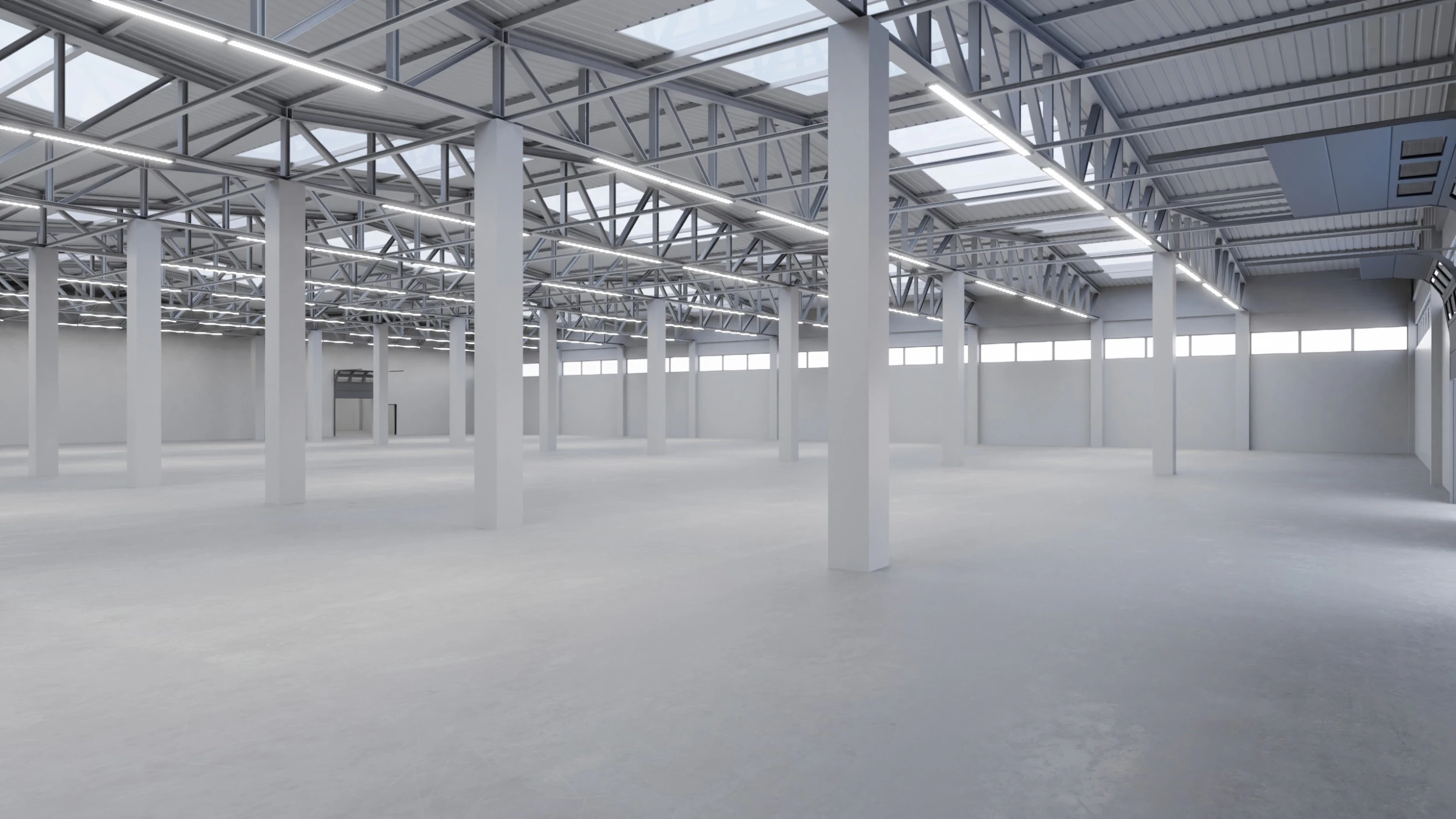 Industrial Warehouse Interior 2 3D Model .c4d .max .obj .3ds .fbx .stl .blend