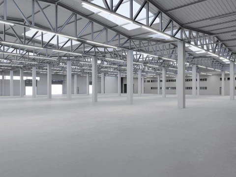 Industrial Warehouse Interior 2 3D Model