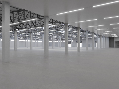 Industrial Warehouse Interior 2 3D 모델