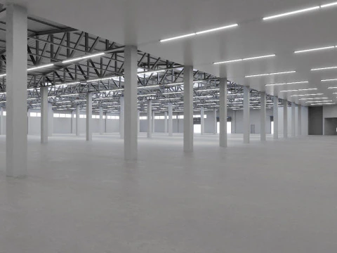 Industrial Warehouse Interior 2 3D Model