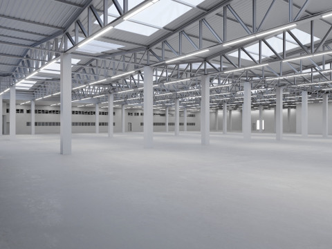 Industrial Warehouse Interior 2 3D 모델