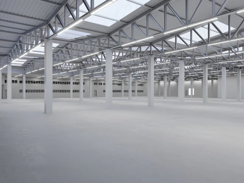 Industrial Warehouse Interior 2 3D Model