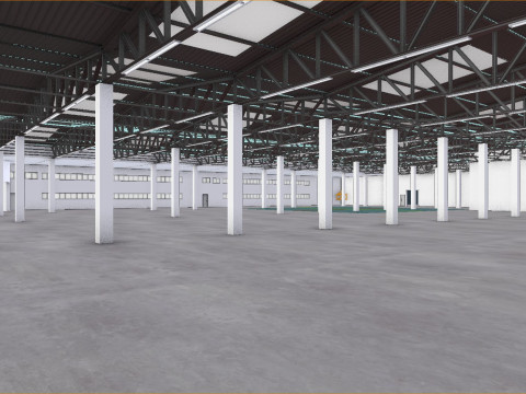 Industrial Warehouse Interior 2 3D 모델