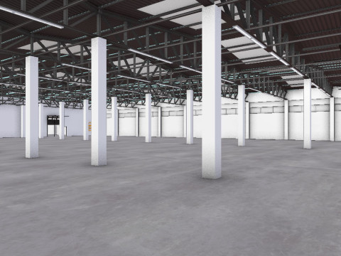 Industrial Warehouse Interior 2 3D 모델
