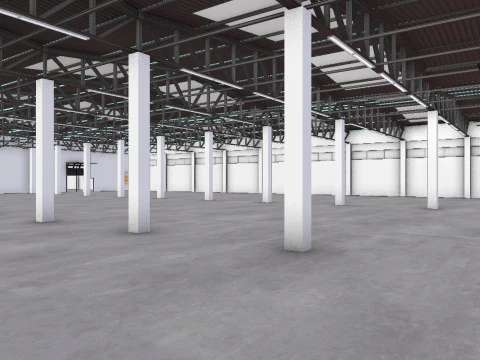 Industrial Warehouse Interior 2 3D Model