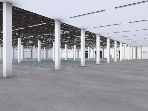 Industrial Warehouse Interior 2 3D 모델