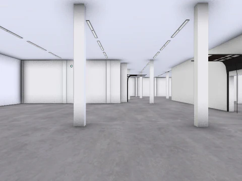Industrial Warehouse Interior 2 3D Model