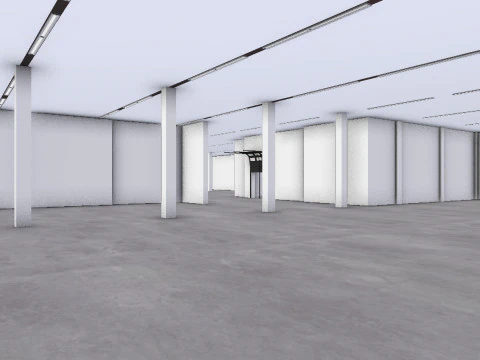 Industrial Warehouse Interior 2 3D Model