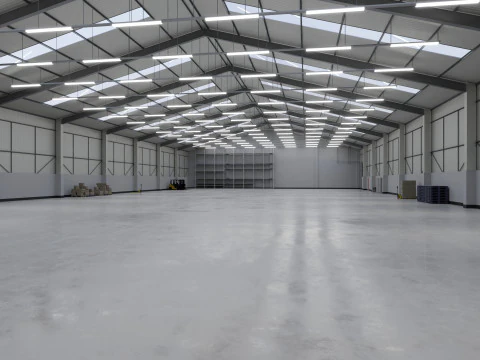 Industrial Warehouse Interior 3 3D Model