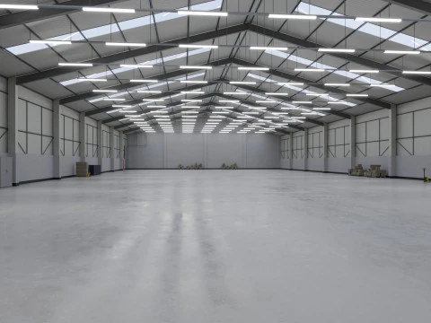 Industrial Warehouse Interior 3 3D Model