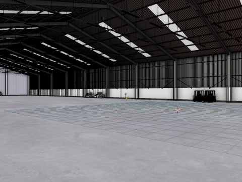 Industrial Warehouse Interior 3 3D Model