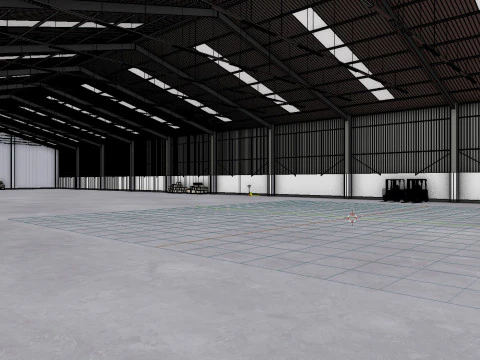 Industrial Warehouse Interior 3 3D Model